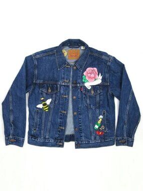 Levi's Hand-Painted Ex-Boyfriend Trucker Denim Jacket S NWT